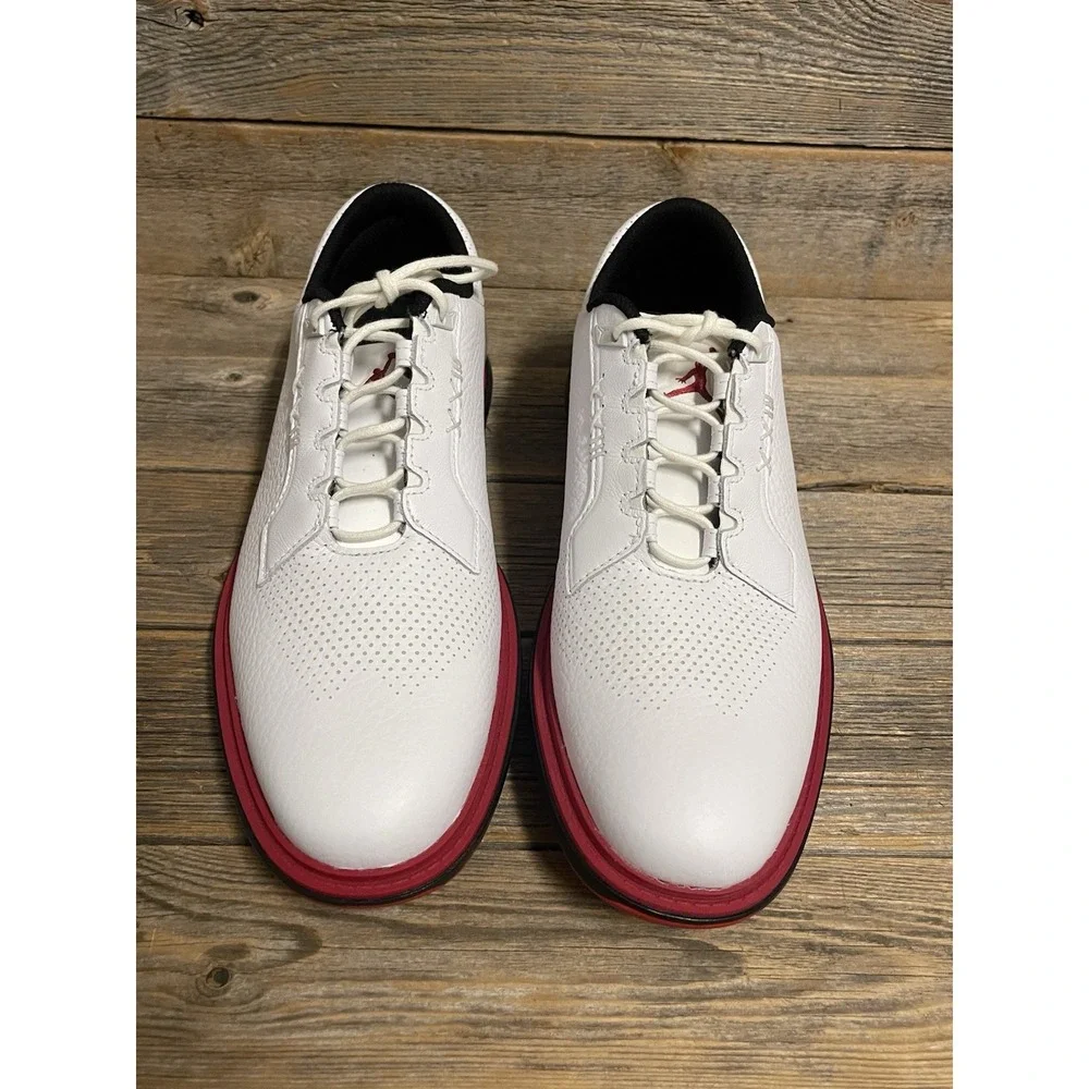 Nike Air Jordan ADG 5 White Black Red FQ6642-103 Golf Shoes Men's Size 8.5